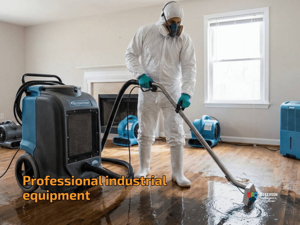 Industrial equipment removing sewage-contaminated water