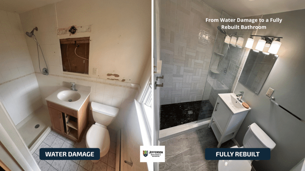 From Water Damage to a Fully Rebuilt Bathroom philadelphia