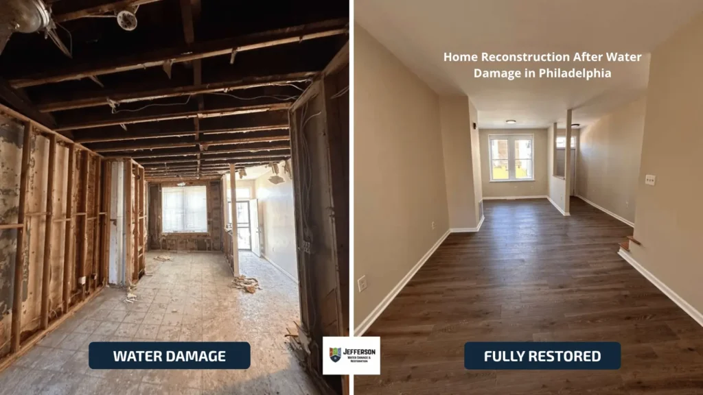 Home Reconstruction After Water Damage in Philadelphia