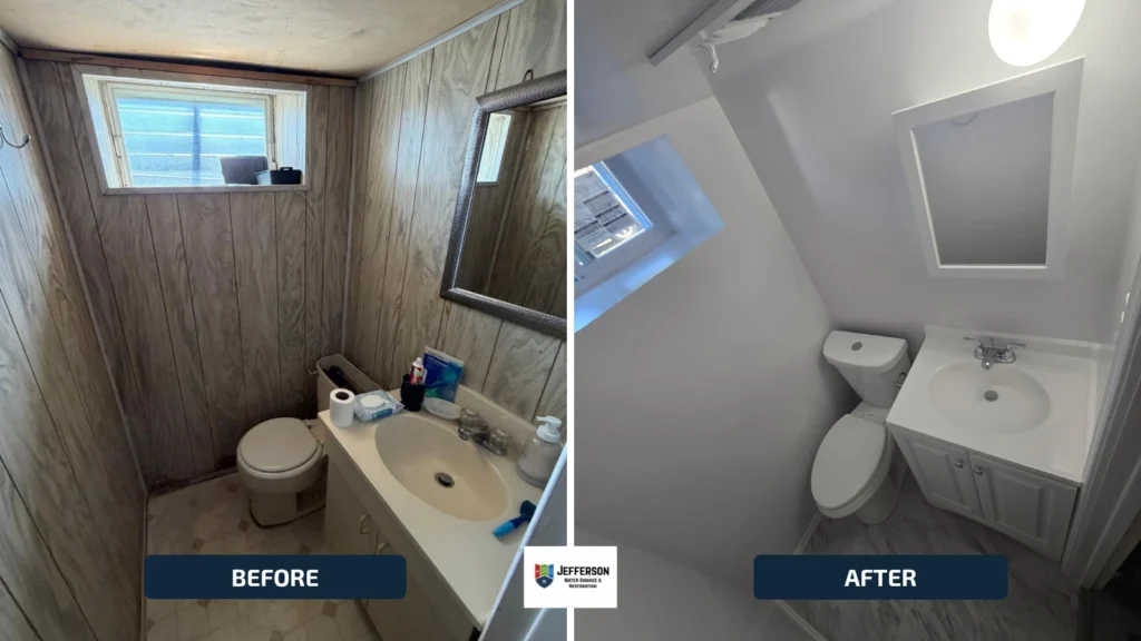Before and after Works bathroom remodeling in philadelphia