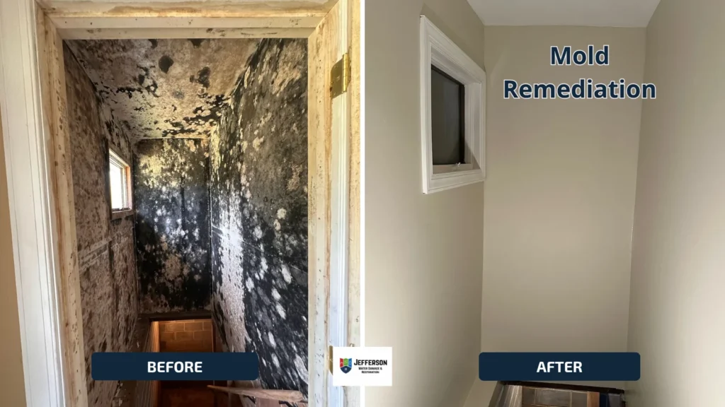 before and after mold remediation philadelphia