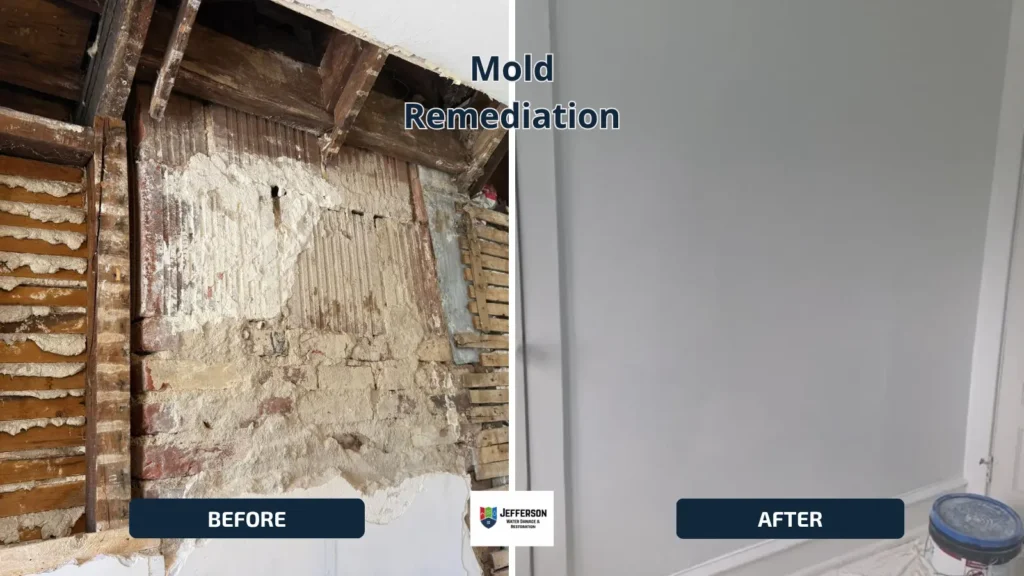 Before and after Works remediation