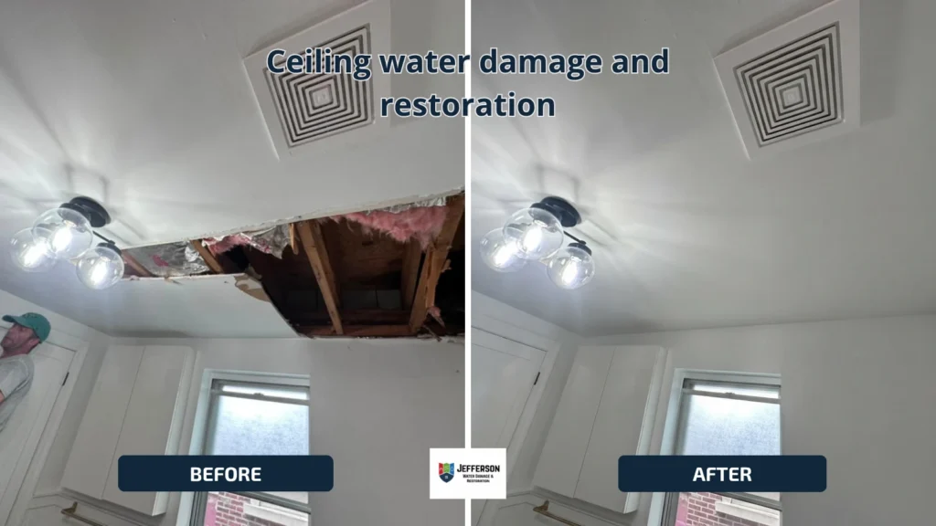 ceiling water damage and renovation philly