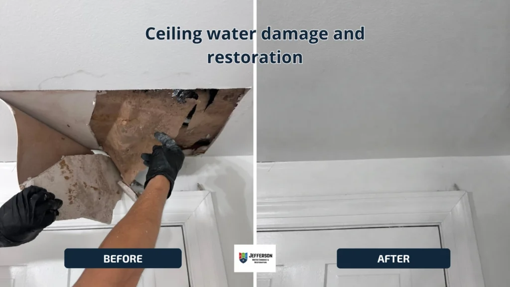 ceiling water damage restoration philly