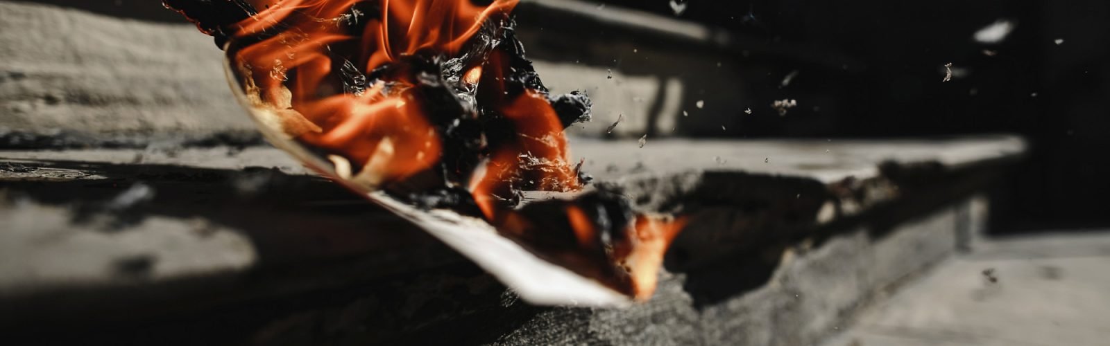 fire damage in building