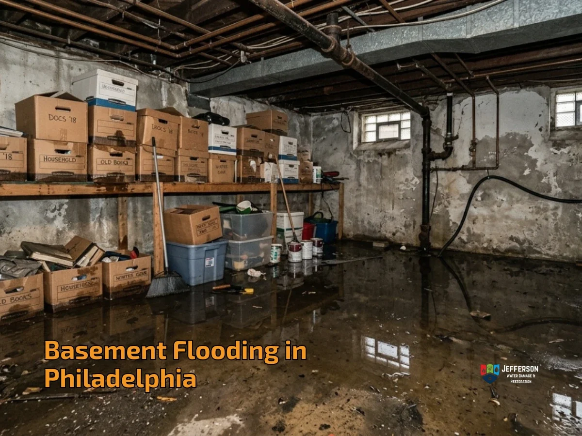 basement flooding cleanup in philadelphia