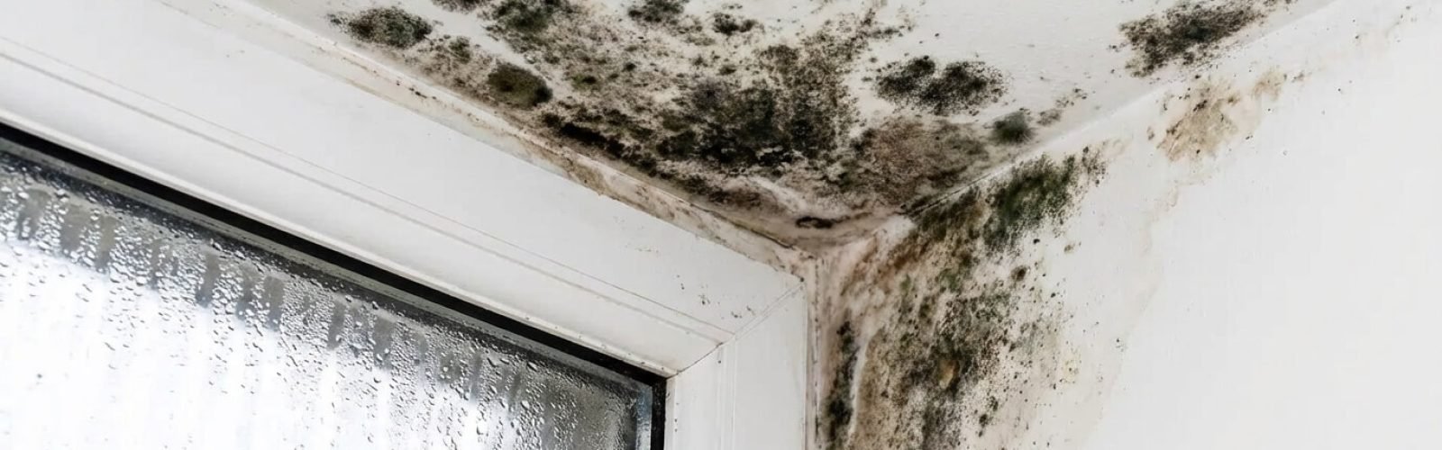 visible mold on the roof of a house